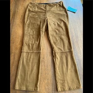 Lysse Faux Suede Leggings, Size Large